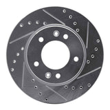 R1 Concepts 1986-1991 Mazda RX-7 Front Right Drilled & Slotted Silver Brake Rotor by R1 Concepts 631-80013R