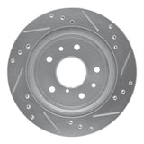 R1 Concepts 1986-1991 Mazda RX-7 Rear Left Drilled & Slotted Silver Brake Rotor by R1 Concepts 631-80015L