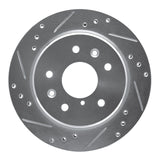 R1 Concepts 1986-1991 Mazda RX-7 Rear Left Drilled & Slotted Silver Brake Rotor by R1 Concepts 631-80015L
