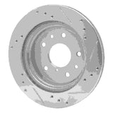 R1 Concepts 1986-1991 Mazda RX-7 Rear Left Drilled & Slotted Silver Brake Rotor by R1 Concepts 631-80015L