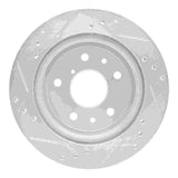 R1 Concepts 1986-1991 Mazda RX-7 Rear Right Drilled & Slotted Silver Brake Rotor by R1 Concepts 631-80015R