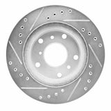 R1 Concepts 1988-1992 Ford Probe Front Right Drilled & Slotted Silver Brake Rotor by R1 Concepts 631-80016R