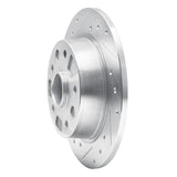 R1 Concepts 1988-1992 Ford Probe Rear Left Drilled & Slotted Silver Brake Rotor by R1 Concepts 631-80017L