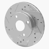 R1 Concepts 1990-1993 Mazda Miata Front Left Drilled & Slotted Silver Brake Rotor by R1 Concepts 631-80022L