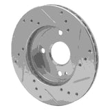 R1 Concepts 1990-1993 Mazda Miata Front Left Drilled & Slotted Silver Brake Rotor by R1 Concepts 631-80022L