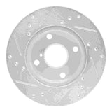 R1 Concepts 1990-1993 Mazda Miata Front Right Drilled & Slotted Silver Brake Rotor by R1 Concepts 631-80022R