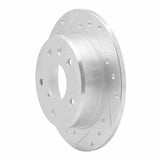 R1 Concepts 1989-1991 Mazda RX-7 Rear Left Drilled & Slotted Silver Brake Rotor by R1 Concepts 631-80024L
