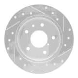 R1 Concepts 1989-1991 Mazda RX-7 Rear Left Drilled & Slotted Silver Brake Rotor by R1 Concepts 631-80024L