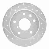 R1 Concepts 1989-1991 Mazda RX-7 Rear Left Drilled & Slotted Silver Brake Rotor by R1 Concepts 631-80024L