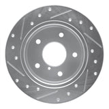 R1 Concepts 1989-1991 Mazda RX-7 Rear Right Drilled & Slotted Silver Brake Rotor by R1 Concepts 631-80024R