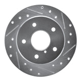 R1 Concepts 1989-1991 Mazda RX-7 Rear Right Drilled & Slotted Silver Brake Rotor by R1 Concepts 631-80024R