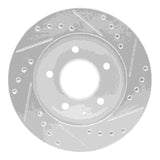 R1 Concepts 1993-2003 Ford Probe Front Left Drilled & Slotted Silver Brake Rotor by R1 Concepts 631-80028L