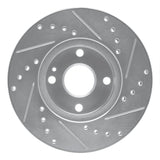 R1 Concepts 1994-2002 Mazda Miata Front Left Drilled & Slotted Silver Brake Rotor by R1 Concepts 631-80030L