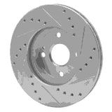 R1 Concepts 1994-2002 Mazda Miata Front Left Drilled & Slotted Silver Brake Rotor by R1 Concepts 631-80030L