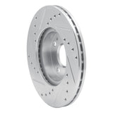 R1 Concepts 1994-2002 Mazda Miata Front Right Drilled & Slotted Silver Brake Rotor by R1 Concepts 631-80030R