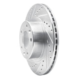R1 Concepts 1993-1995 Mazda RX-7 Front Left Drilled & Slotted Silver Brake Rotor by R1 Concepts 631-80031L