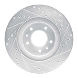 R1 Concepts 1993-1995 Mazda RX-7 Front Left Drilled & Slotted Silver Brake Rotor by R1 Concepts 631-80031L