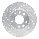 R1 Concepts 1993-1995 Mazda RX-7 Front Left Drilled & Slotted Silver Brake Rotor by R1 Concepts 631-80031L