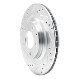 R1 Concepts 1993-1995 Mazda RX-7 Rear Left Drilled & Slotted Silver Brake Rotor by R1 Concepts 631-80032L