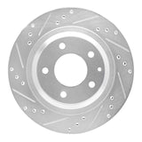 R1 Concepts 1993-1995 Mazda RX-7 Rear Left Drilled & Slotted Silver Brake Rotor by R1 Concepts 631-80032L