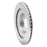 R1 Concepts 1993-1995 Mazda RX-7 Rear Left Drilled & Slotted Silver Brake Rotor by R1 Concepts 631-80032L