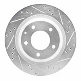 R1 Concepts 1993-1995 Mazda RX-7 Rear Right Drilled & Slotted Silver Brake Rotor by R1 Concepts 631-80032R