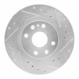 R1 Concepts 1999-2003 Mazda Protege Front Right Drilled & Slotted Silver Brake Rotor by R1 Concepts 631-80034R