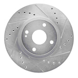 R1 Concepts 2001-2005 Mazda Miata Front Right Drilled & Slotted Silver Brake Rotor by R1 Concepts 631-80036R