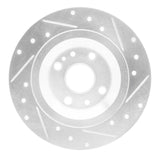 R1 Concepts 2001-2005 Mazda Miata Rear Left Drilled & Slotted Silver Brake Rotor by R1 Concepts 631-80037L
