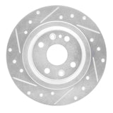 R1 Concepts 2001-2005 Mazda Miata Rear Left Drilled & Slotted Silver Brake Rotor by R1 Concepts 631-80037L