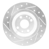 R1 Concepts 2001-2005 Mazda Miata Rear Right Drilled & Slotted Silver Brake Rotor by R1 Concepts 631-80037R