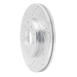 Dynamic Friction 2003-2005 Mazda 6 Front Left Drilled & Slotted Silver Brake Rotor by Dynamic Friction Company 631-80038L