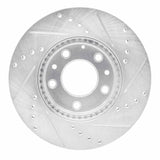 Dynamic Friction 2003-2005 Mazda 6 Front Left Drilled & Slotted Silver Brake Rotor by Dynamic Friction Company 631-80038L