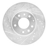 Dynamic Friction 2003-2005 Mazda 6 Front Left Drilled & Slotted Silver Brake Rotor by Dynamic Friction Company 631-80038L