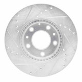 Dynamic Friction 2003-2005 Mazda 6 Front Right Drilled & Slotted Silver Brake Rotor by Dynamic Friction Company 631-80038R