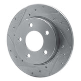 Dynamic Friction 2004-2013 Mazda 3 Rear Left Drilled & Slotted Silver Brake Rotor by Dynamic Friction Company 631-80039L