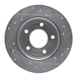 Dynamic Friction 2004-2013 Mazda 3 Rear Left Drilled & Slotted Silver Brake Rotor by Dynamic Friction Company 631-80039L