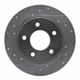 Dynamic Friction 2004-2013 Mazda 3 Rear Left Drilled & Slotted Silver Brake Rotor by Dynamic Friction Company 631-80039L