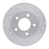 Dynamic Friction 2004-2013 Mazda 3 Rear Right Drilled & Slotted Silver Brake Rotor by Dynamic Friction Company 631-80039R