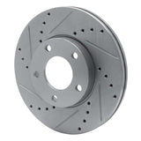 Dynamic Friction 2004-2013 Mazda 3 Front Left Drilled & Slotted Silver Brake Rotor by Dynamic Friction Company 631-80041L