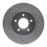 Dynamic Friction 2004-2013 Mazda 3 Front Left Drilled & Slotted Silver Brake Rotor by Dynamic Friction Company 631-80041L