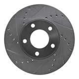 Dynamic Friction 2004-2013 Mazda 3 Front Left Drilled & Slotted Silver Brake Rotor by Dynamic Friction Company 631-80041L