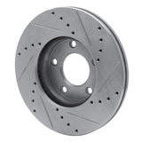 Dynamic Friction 2004-2013 Mazda 3 Front Left Drilled & Slotted Silver Brake Rotor by Dynamic Friction Company 631-80041L