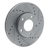 Dynamic Friction 2004-2013 Mazda 3 Front Right Drilled & Slotted Silver Brake Rotor by Dynamic Friction Company 631-80041R