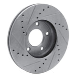 Dynamic Friction 2004-2013 Mazda 3 Front Right Drilled & Slotted Silver Brake Rotor by Dynamic Friction Company 631-80041R