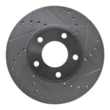 Dynamic Friction 2004-2013 Mazda 3 Front Right Drilled & Slotted Silver Brake Rotor by Dynamic Friction Company 631-80041R