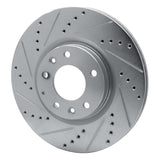 Dynamic Friction 2004-2008 Mazda RX-8 Front Left Drilled & Slotted Silver Brake Rotor by Dynamic Friction Company 631-80042L