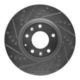 Dynamic Friction 2004-2008 Mazda RX-8 Front Left Drilled & Slotted Silver Brake Rotor by Dynamic Friction Company 631-80042L