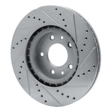 Dynamic Friction 2004-2008 Mazda RX-8 Front Left Drilled & Slotted Silver Brake Rotor by Dynamic Friction Company 631-80042L