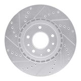 Dynamic Friction 2004-2008 Mazda RX-8 Front Right Drilled & Slotted Silver Brake Rotor by Dynamic Friction Company 631-80042R
